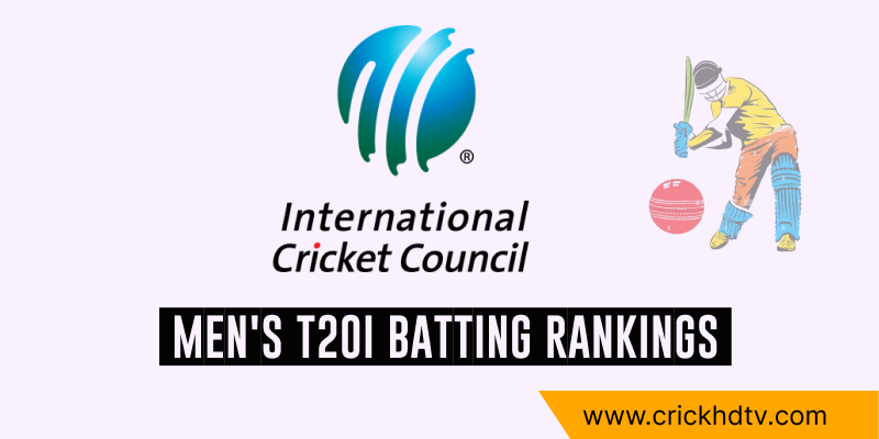 Icc Player Rankings– Men's T20I Batting Rankings For 2024