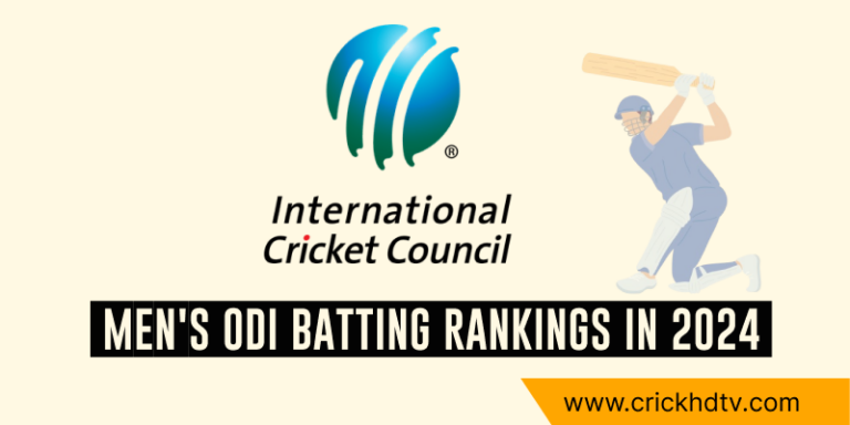 ICC Cricket Rankings - Men's ODI Batting Rankings in 2024